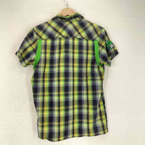 ディーゼル DIESEL チェック柄ワッペンデザイン開襟シャツ Y2K レディース  XL
